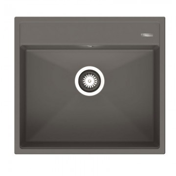 Pyramis Ithaka 1B Ένθετος Νεροχύτης από Συνθετικό Γρανίτη Μ56xΠ51cm Iron Grey